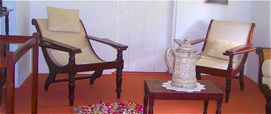Antique mahogany furniture at Springvale Eco Heritage Museum